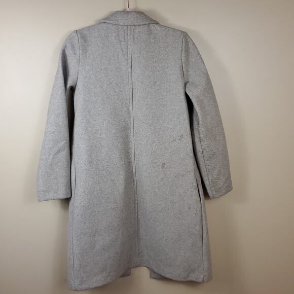 Zara Taupe Long Length Lapel Open Front Coat Size S - Picture 8 of 12